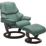 Stressless Relaxsessel STRESSLESS Reno Sessel Gr. Leder PALOMA, Classic Base Wenge, Relaxfunktion-Drehfunktion-PlusTMSystem-Gleitsystem, B/H/T: 75 cm x 96 cm x 75 cm, grün (aqua green paloma) Lesesessel und Relaxsessel