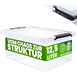 Aufbewahrungsbox Transparent 39x29x17cm 12,5L stapelbar