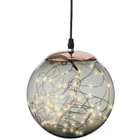 MARELIDA LED Kugelleuchte Deko Kugel mit Drahtlichterkette Hängeleuchte 30cm