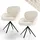 Juskys Drehstuhl Albano Bouclé Creme 2er Set