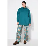 Studio Untold Schlupfhose Wide Legs Plissee Blau 46-48
