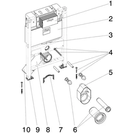Viega Prevista Dry WC-Element 8533 mit Dusch-WC-Anschluss 820 mm