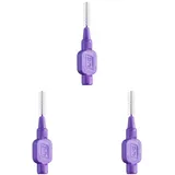 TePe Interdentalbürste Lila ISO-Größe 6 (1,1 mm) / Für eine einfache und gründliche Reinigung der Zahnzwischenräume / 1 x 8 Interdentalbürsten (Packung mit 3)