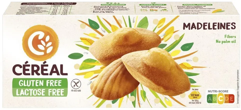 Cerecal Gluten- und glukosefreie Madeleines