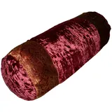 Deko-Kissenbezüge Nackenrolle Kopfkissen Kissenbezug Kissenhülle Samt Brokat Yogakissen Orientalisch (Weinrot)