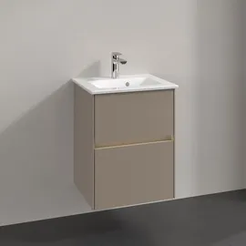 Villeroy & Boch Collaro Waschtischunterschrank C141B0VM 47,2x61x40,4cm, Waschbecken mittig, LED-Beleuchtung, 3,1W, taupe