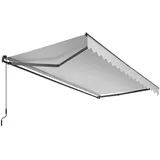Tectake Gelenkarmmarkise Ornella Verschiedene Größen Uv Beständig und Wasserabweisend 300 x 250 cm 250 x 300 x 41 cm Hellgrau