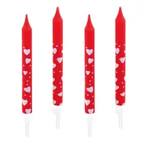 Amscan Geburtstagskerzen Lovely Moments 6 cm 10 St. rot