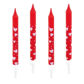 Amscan Geburtstagskerzen Lovely Moments 6 cm 10 St. rot