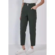street one studio Paperbag-Hose High Waist Grün 44