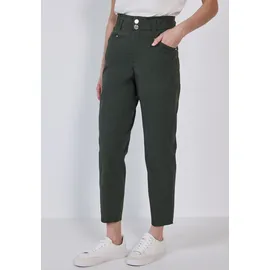 street one studio Paperbag-Hose High Waist Grün 44