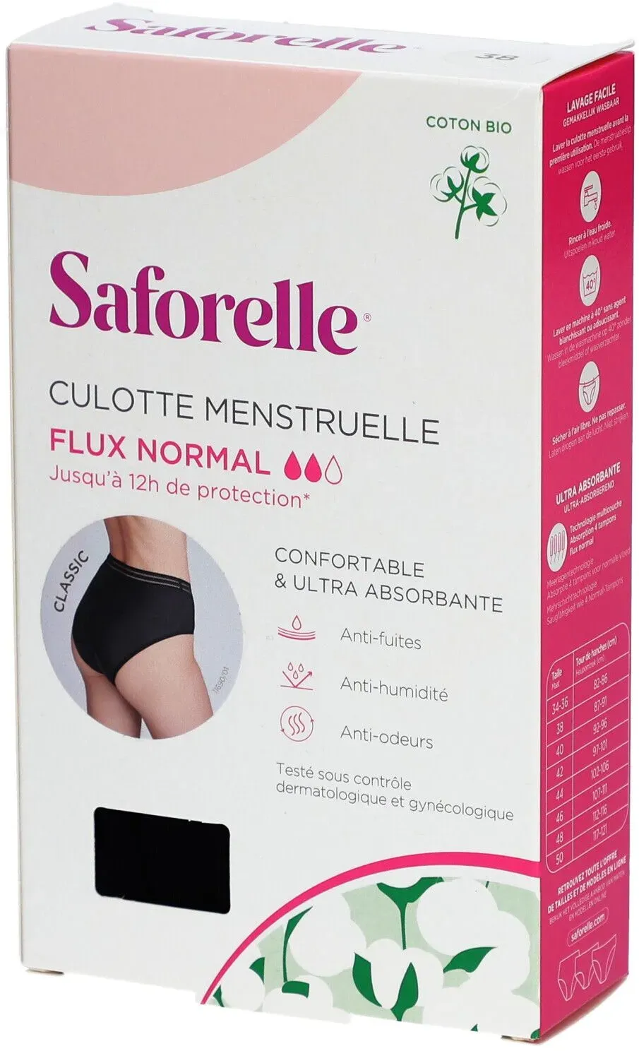 Saforelle Menstruations-Slip Normale Ströme Größe 38