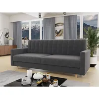 Sofnet Schlafcouch Velours 2-Sitzer Grau