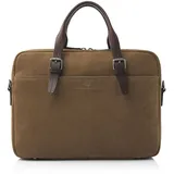 Castelijn & Beerens Nubuck Aktentasche Leder 41 cm Laptopfach braun