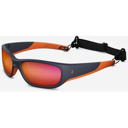 Sonnenbrille Wandern MH T550 polarisierend Kategorie 4 für Kinder ab 10J. orange, blau|orange, EINHEITSGRÖSSE