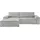 OTTO home Eckcouch Cord 2,5-sitzig Grau/Silber