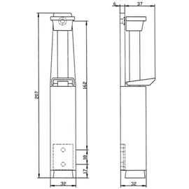 DENI Türstopper Silber 21 cm