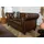 Massivmoebel24 Sofa 2-Sitzer Echtleder 158x82x75 braun Chesterfield #102