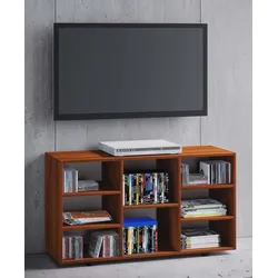 Ebuy24 Fetino TV Tisch 8 Ablagen Nussbaum dekor.