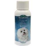 Bio-Groom - Super White Hundeshampoo - Für weißes und helles Fell - Aufhellendes Shampoo - Verleiht dem Fell Glanz - Mit Sojaprotein - 59 ml