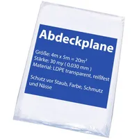 Vago-Tools 1x Abdeckfolie 4x5m Baufolie Schutzfolie Malerfolie Maler 30my