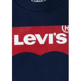 Levi's Kurzarmbody LEVI'S KIDS "BATWING 2PK BODYSUIT", Jungen, Gr. 1 (62/68), N-Gr, blau (grau, meliert, blau), Jersey, Obermaterial: 60% Baumwolle, 40% Polyester, bedruckt, Basic, amerikanischer Ausschnitt, Bodys, UNISEX von Levi's Kids für Babys