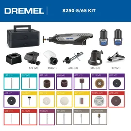 DREMEL 8250-5/65 inkl. 2 x 2,0 Ah + Dremel Box