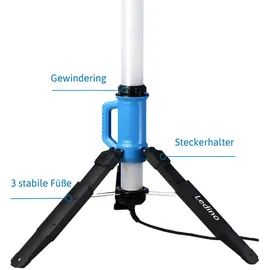 LEDINO Baustrahler Kunststoff 130 W blau