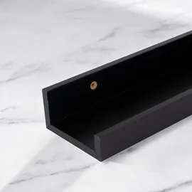 Queence Wandregal Bilderleiste 2-teilig 70 x 5 x 9 cm Schwarz