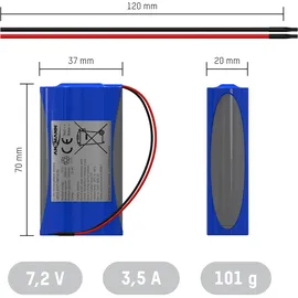 Ansmann 2S1P Akkupack 2x 18650 3500 mAh 2 St.