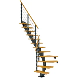 DOLLE Mittelholmtreppe Frankfurt 75 cm Edelstahl/Holz/Metall
