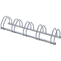 Fahrradständer, 133 x 33 x 25 cm, verzinktes Metall - silberfarben