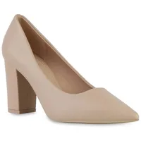 VAN HILL Damen Spitze Pumps in Beige