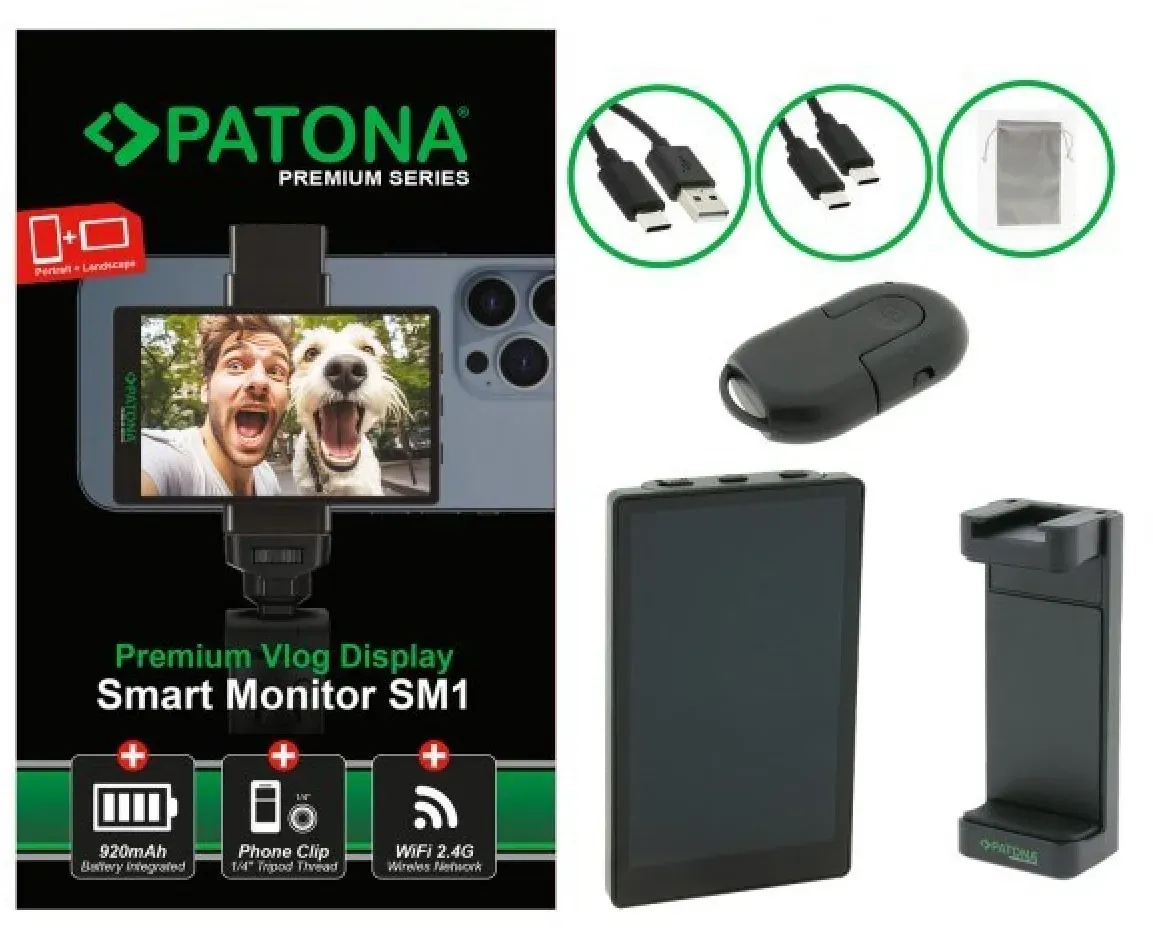 PATONA Premium Vlog Display Smart Monitor SM1 für Smartphones