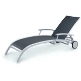 BEST Freizeitmöbel Palermo Rollliege 202 x 72 x 47 cm silber/anthrazit