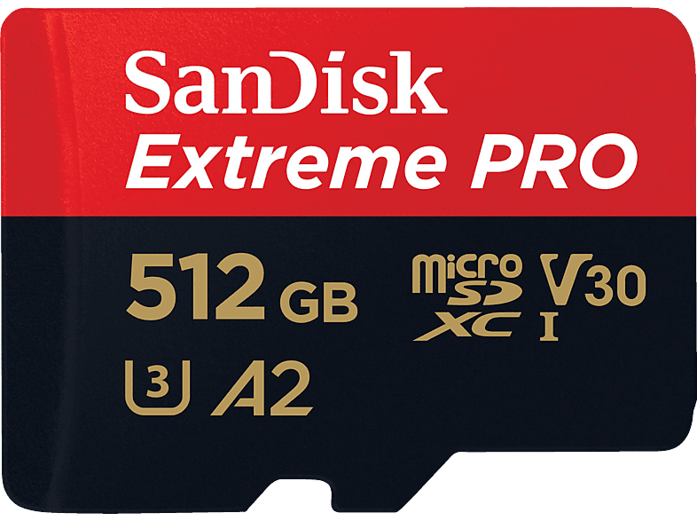 SANDISK Extreme PRO® UHS-I, Micro-SDXC Speicherkarte, 512 GB, 200 MB/s