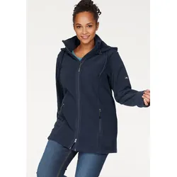 Fleecejacke, mit Kapuze, für kalte Tage, aus Fleece, sportlicher Stil, atmungsaktiv, Gr. 56, marine, , 30709735-56