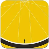 Untersetzer aus Kork – Fahrrad Fahrrad Fahrrad Radfahrer gelb – 1 Stück (95 x 95 mm)