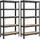 Songmics Lagerregal Stahl 30 x 75 x 150 cm schwarz 2er Set bis 650 kg belastbar 5 verstellbare Ablagen