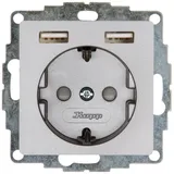 Kopp Schuko-Steckdose Unterputz 2 Silber