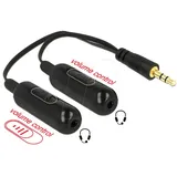 DeLock Audio-Splitter 3,5mm-Klinken-Stecker / 3,5mm-Klinken-Buchse 0,19m (65683)