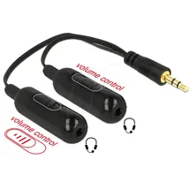 DeLock Audio-Splitter 3,5mm-Klinken-Stecker / 3,5mm-Klinken-Buchse 0,19m (65683)