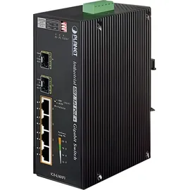 Planet IP30 Industrial IGS-624HPT 4-Port PoE + 2SFP