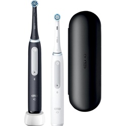 Oral-B, Elektrische Zahnbürste, Braun iOG4d.2J6.2K Oral-B iO4 Elektrische Zahnbürste Duo-Pack Mattschwarz + Ziemlich Weiß