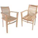 Harms Import Stapelstuhl JAVA 65 x 65 x 97 cm braun 2 St.