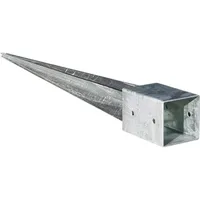 Tetzner & Jentzsch T & J Einschlagbodenhülse für Pfosten feuerverzinkt 91 mm x 91 mm x 750 mm