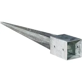 Tetzner & Jentzsch T & J Einschlagbodenhülse für Pfosten feuerverzinkt 91 mm x 91 mm x 750 mm