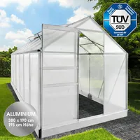 Brast Aluminium Gewächshaus 380x190x195