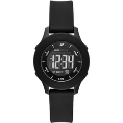 Chronograph SKECHERS "ROSENCRANS", schwarz, Armbanduhren, Damen, Quarzuhr, Armbanduhr, Damenuhr, Silikonarmband, digital, Stoppfunktion