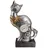 Casablanca modernes Design Casablanca Deko Tier Figur Skulptur Katze - Steampunk Design - Deko Wohnzimmer Geschenk Geburtstagsgeschenk - Farben: Silber Kupfer - Höhe 30 cm